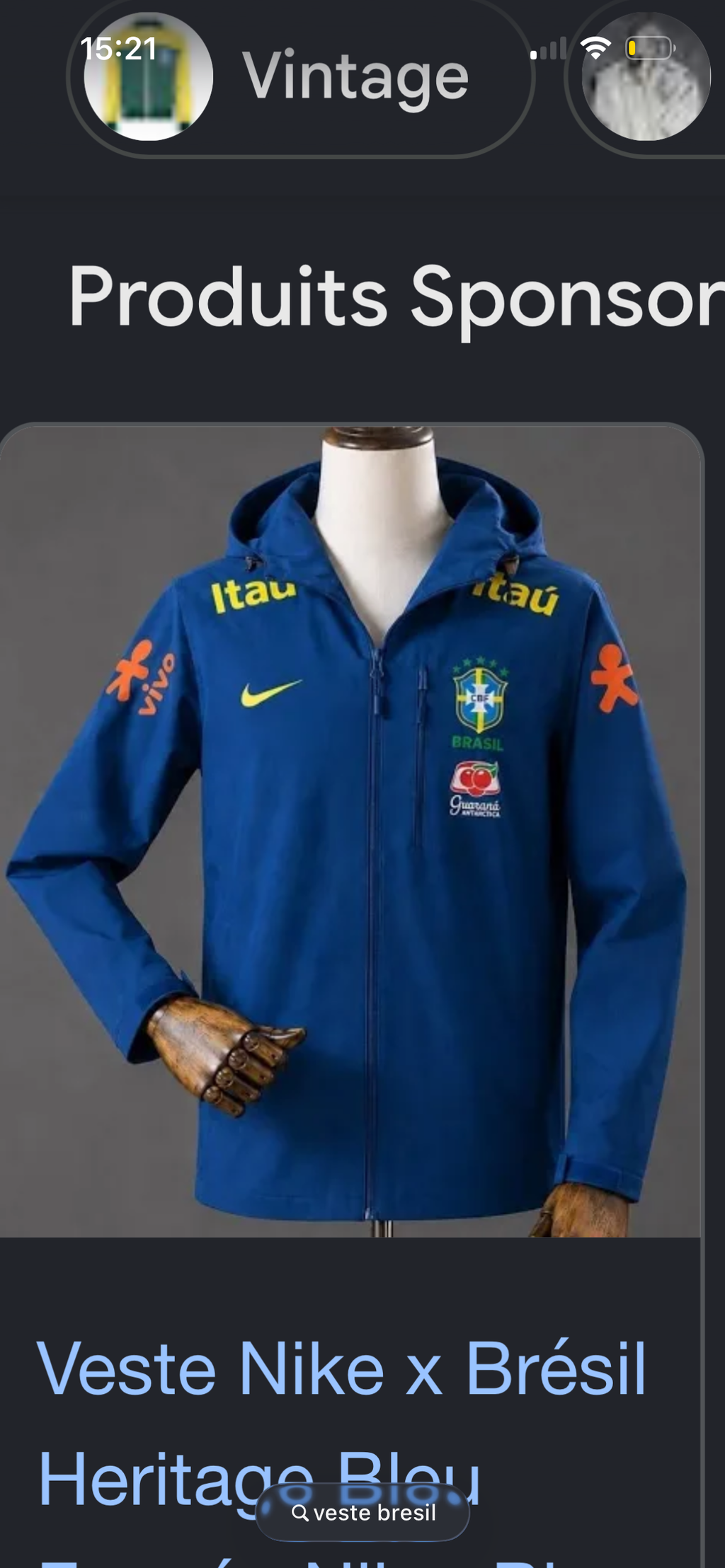 Veste Nike x Brésil Heritage